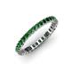 4 - Allie 2.50 mm Princess Cut Lab Created Emerald Eternity Band 