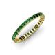 4 - Allie 2.50 mm Princess Cut Lab Created Emerald Eternity Band 
