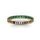 3 - Allie 2.50 mm Princess Cut Lab Created Emerald Eternity Band 