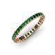 4 - Allie 2.50 mm Princess Cut Lab Created Emerald Eternity Band 