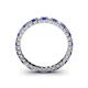 4 - Allie 2.50 mm Princess Cut Blue Sapphire and Lab Grown Diamond Eternity Band 