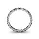 4 - Allie 2.50 mm Princess Cut Black Diamond and White Lab Grown Diamond Eternity Band 