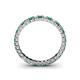 4 - Allie 2.50 mm Princess Cut Emerald and Lab Grown Diamond Eternity Band 