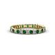 1 - Allie 2.50 mm Princess Cut Lab Created Emerald and Diamond Eternity Band 