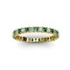 2 - Allie 2.50 mm Princess Cut Lab Created Emerald and Diamond Eternity Band 