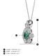 4 - Alice 5.00 mm Round Lab Created Alexandrite and Lab Grown Diamond Floral Halo Pendant Necklace 
