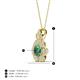 4 - Alice 5.00 mm Round Lab Created Alexandrite and Lab Grown Diamond Floral Halo Pendant Necklace 