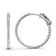 1 - Melissa 3.00 ctw (2.30 mm) Inside Outside Round Lab Grown Diamond Eternity Hoop Earrings 