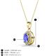 3 - Davina 6x4 mm Oval Cut Tanzanite and Round Diamond Accent Halo Pendant Necklace 