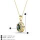 3 - Davina 6x4 mm Oval Cut Lab Created Alexandrite and Round Diamond Accent Halo Pendant Necklace 