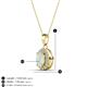 3 - Davina 6x4 mm Oval Cut Opal and Round Diamond Accent Halo Pendant Necklace 