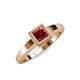 1 - Ian 1.35 ct Princess Cut Red Garnet Solitaire Ring 