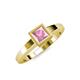 1 - Ian 0.90 ct Princess Cut Pink Tourmaline Solitaire Ring 