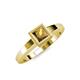 1 - Ian 1.00 ct Princess Cut Citrine Solitaire Ring 