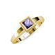1 - Ian 0.85 ct Princess Cut Iolite Solitaire Ring 