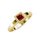 1 - Ian 1.35 ct Princess Cut Red Garnet Solitaire Ring 