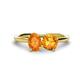 1 - Tanya Oval & Cushion Shape Citrine 2 Stone Duo Ring 