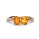 1 - Tanya Oval & Cushion Shape Citrine 2 Stone Duo Ring 