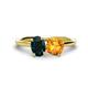 1 - Tanya Oval Shape London Blue Topaz & Cushion Shape Citrine 2 Stone Duo Ring 