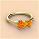 3 - Tanya Oval & Cushion Shape Citrine 2 Stone Duo Ring 