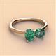 3 - Tanya Oval & Cushion Shape Lab Created Alexandrite 2 Stone Duo Ring 