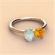 3 - Tanya Oval Shape Opal & Cushion Shape Citrine 2 Stone Duo Ring 