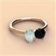3 - Tanya Oval Shape Opal & Cushion Shape Black Onyx 2 Stone Duo Ring 