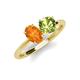 4 - Tanya Oval Shape Citrine & Cushion Shape Peridot 2 Stone Duo Ring 