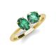 4 - Tanya Oval & Cushion Shape Lab Created Alexandrite 2 Stone Duo Ring 