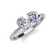 4 - Tanya Oval & Cushion Shape Forever Brilliant Moissanite 2 Stone Duo Ring 