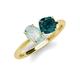 4 - Tanya Oval Shape Opal & Cushion Shape London Blue Topaz 2 Stone Duo Ring 