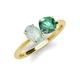 4 - Tanya Oval Shape Opal & Cushion Shape Lab Created Alexandrite 2 Stone Duo Ring 