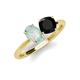 4 - Tanya Oval Shape Opal & Cushion Shape Black Onyx 2 Stone Duo Ring 