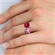 6 - Tanya Oval Shape Pink Tourmaline & Cushion Shape Ruby 2 Stone Duo Ring 