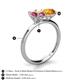 5 - Tanya Oval Shape Pink Tourmaline & Cushion Shape Citrine 2 Stone Duo Ring 