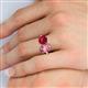 6 - Tanya Oval Shape Pink Tourmaline & Cushion Shape Ruby 2 Stone Duo Ring 