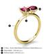 5 - Tanya Oval & Cushion Shape Rhodolite Garnet 2 Stone Duo Ring 
