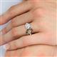 6 - Tanya Oval Shape Smoky Quartz & Cushion Shape Forever Brilliant Moissanite 2 Stone Duo Ring 