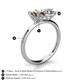 5 - Tanya Oval Shape Smoky Quartz & Cushion Shape Forever One Moissanite 2 Stone Duo Ring 