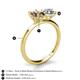 5 - Tanya Oval Shape Smoky Quartz & Cushion Shape GIA Certified Diamond 2 Stone Duo Ring 