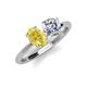 4 - Tanya Oval Shape Yellow Sapphire & Cushion Shape GIA Certified Diamond 2 Stone Duo Ring 
