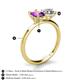 5 - Tanya Oval Shape Amethyst & Cushion Shape GIA Certified Diamond 2 Stone Duo Ring 