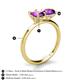 5 - Tanya Oval & Cushion Shape Amethyst 2 Stone Duo Ring 
