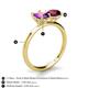 5 - Tanya Oval Shape Amethyst & Cushion Shape Rhodolite Garnet 2 Stone Duo Ring 