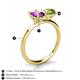 5 - Tanya Oval Shape Amethyst & Cushion Shape Peridot 2 Stone Duo Ring 