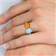 6 - Tanya Oval Shape Aquamarine & Cushion Shape Citrine 2 Stone Duo Ring 