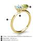 5 - Tanya Oval Shape Aquamarine & Cushion Shape Peridot 2 Stone Duo Ring 