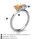 5 - Tanya Oval Shape Citrine & Cushion Shape GIA Certified Diamond 2 Stone Duo Ring 