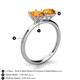 5 - Tanya Oval & Cushion Shape Citrine 2 Stone Duo Ring 