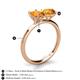 5 - Tanya Oval & Cushion Shape Citrine 2 Stone Duo Ring 